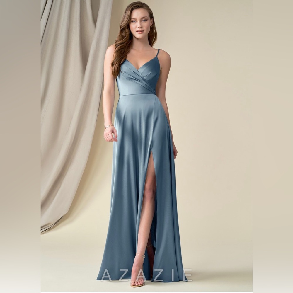 Dust blue size 14 bridesmaid dress.